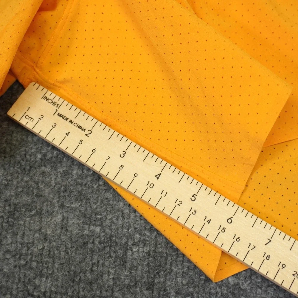 Lululemon Fast and Free Shorts Mens Medium Orange Perforated Lined Athletic Gym
